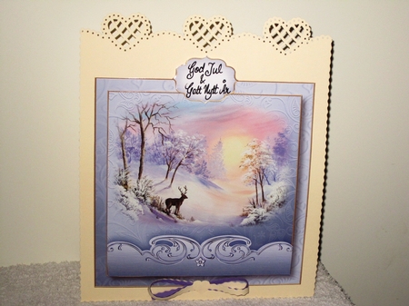 Watercolour Christmas - A Deer In The Snow by Wayne Swan