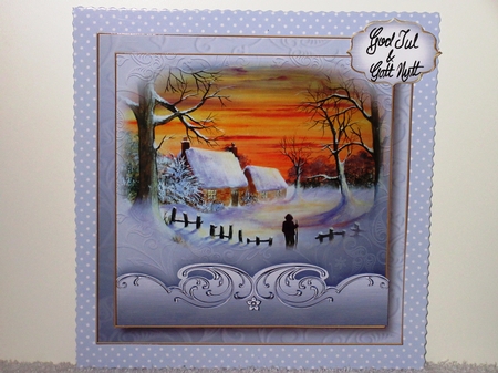Watercolour Christmas - Winter Sunset by Wayne Swan