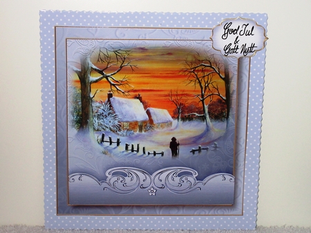 Watercolour Christmas - Winter Sunset by Wayne Swan