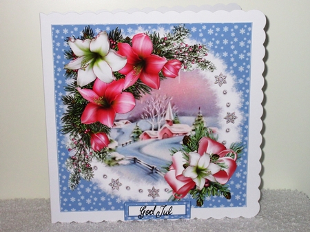 8x8 Christmas church with amaryllis mini kit by Wayne Swan
