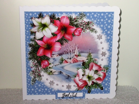 8x8 Christmas church with amaryllis mini kit by Wayne Swan