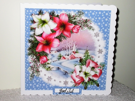 8x8 Christmas church with amaryllis mini kit by Wayne Swan