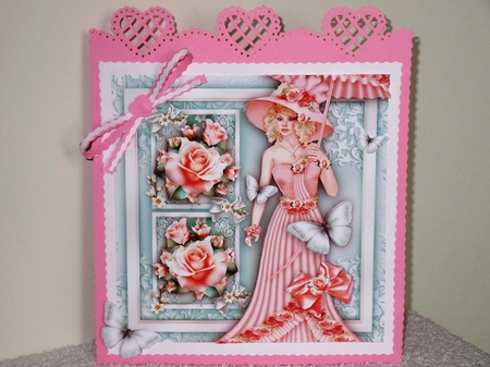 Vintage Lady with Peach Roses Mini Kit1 by Wayne Swan
