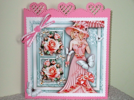 Vintage Lady with Peach Roses Mini Kit1 by Wayne Swan