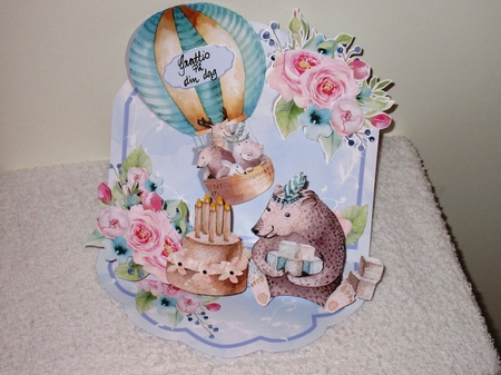 Easel Tableau 2 - Birthday Balloon, Up, Up and Away! by Wayne Swan