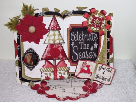 Deck the Halls - Open Book Easel Card & Box Kit. by Wayne Swan