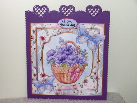 7x7 Card Front - Butterfly Basket by Wayne Swan