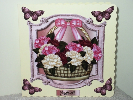 Basket Vintage Roses Mini Kit by Wayne Swan