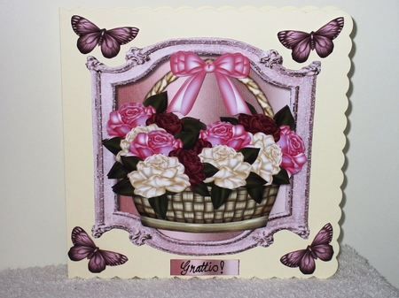 Basket Vintage Roses Mini Kit by Wayne Swan
