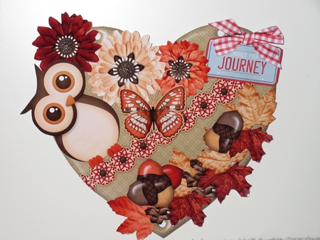 Autumn Delight Hanging Hearts Trio by Wayne Swan