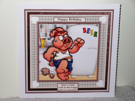 DID SOMEONE SAY BEER 8x8 Decoupage & Insert Mini Kit For Men by Wayne Swan