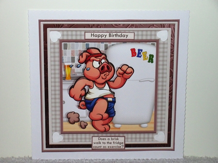 DID SOMEONE SAY BEER 8x8 Decoupage & Insert Mini Kit For Men by Wayne Swan
