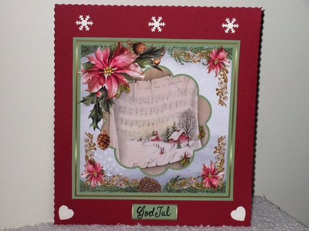Little town of Bethlehem and poinsettia by Wayne Swan