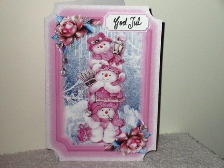 Snow Man Pile Pink by Wayne Swan