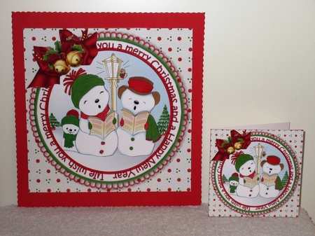 7x7 Merry snowmen mini kit by Wayne Swan