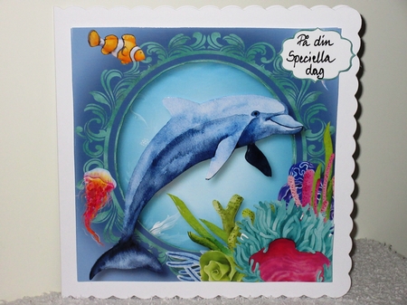Playful Dolphin - Watercolour Wonder by Wayne Swan