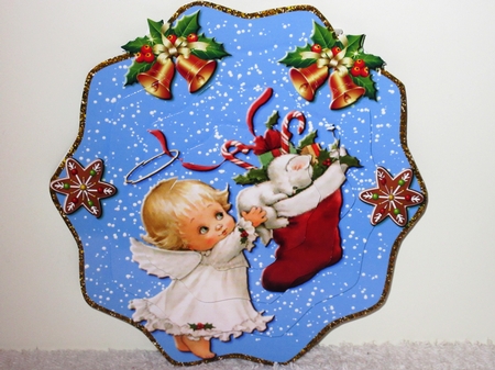 3D Shaped Keepsake Christmas Angel Decoration 4 by Wayne Swan