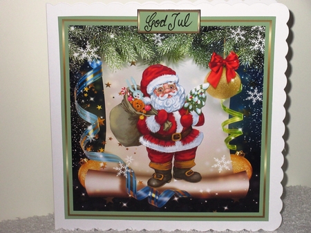 Santa with toy sack and tree by Wayne Swan