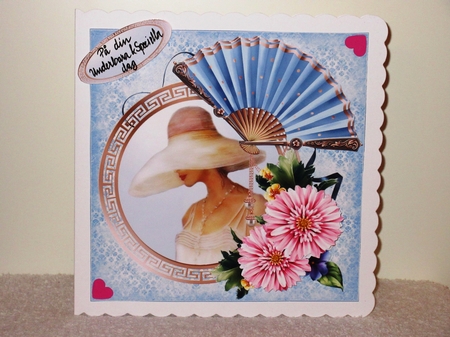 8x8 Blue fan with flowers mini kit by Wayne Swan