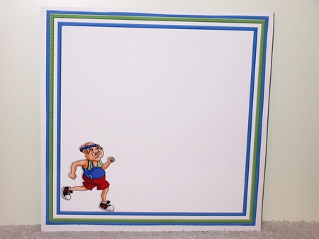 JOGGING HUMOUR MALE 7.5 Decoupage & Insert Mini Kit for a Runner by Wayne Swan