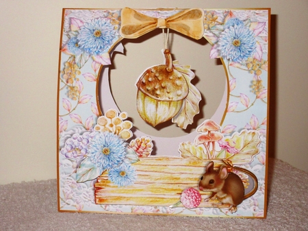 STAND-ALONE EASEL DANGLER - Dormouse Breakfast by Wayne Swan
