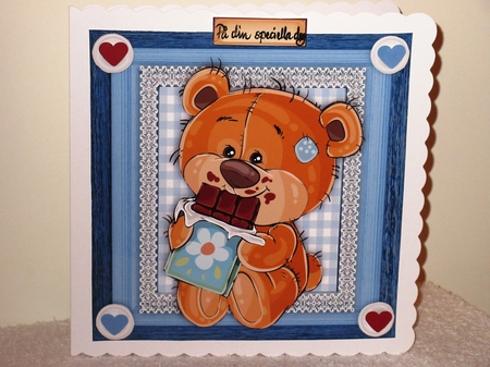 Teddy Bear With His Chocolate 8x8 Mini Kit by Wayne Swan