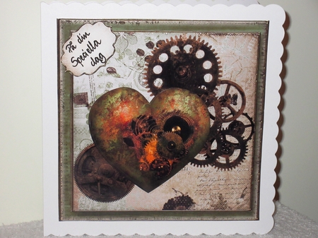 Rusty Steampunk Heart & Cogs - Male Valentine by Wayne Swan