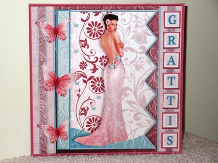 LADY ROSE & BUTTERFLIES 7.5 Alphabet and Age Quick Card Kit Create Any Name by Wayne Swan