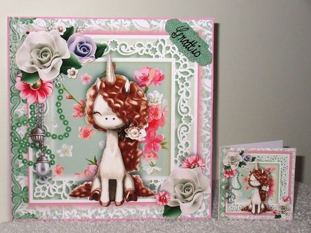 Pretty Unicorn Card Front Kit by Wayne Swan