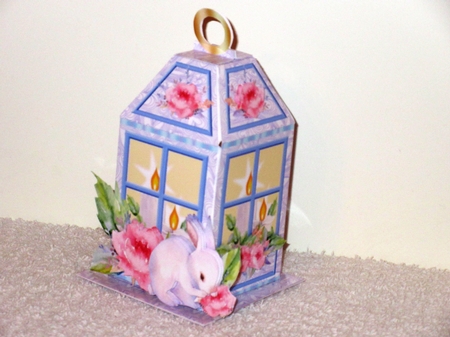 GIFT LANTERN & PRESENTATION BOX KIT - Rabbit & Roses by Wayne Swan