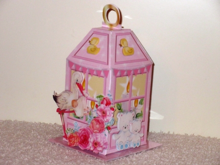 GIFT LANTERN & PRESENTATION BOX KIT - New Baby Girl by Wayne Swan