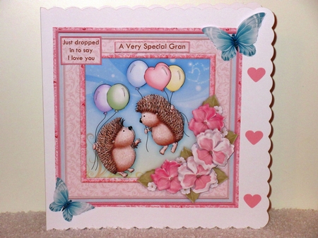 HEDGEHOGS AND BLOOMS 7.5 Decoupage & Inserts Bumper Kit by Wayne Swan