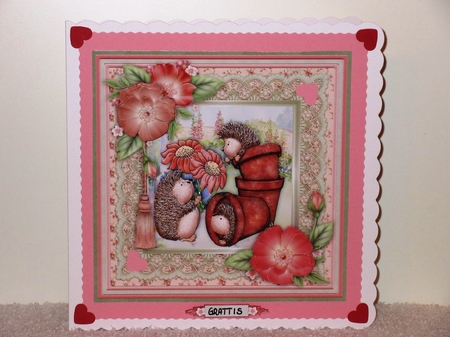 HEDGEHOGS AND BLOOMS 7.5 Decoupage & Inserts Bumper Kit by Wayne Swan