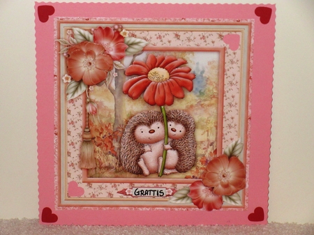 HEDGEHOGS AND BLOOMS 7.5 Decoupage & Inserts Bumper Kit by Wayne Swan