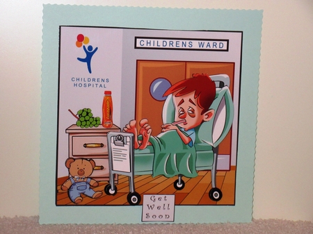 Sending Hugs Get Well Boy - Decoupage by Wayne Swan