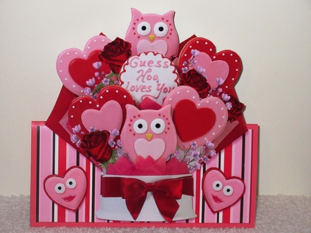 Valentine Owl Cookie Basket kit.2 by Wayne Swan