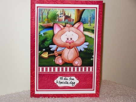 CUPID KITTY A5 Decoupage & Insert Mini Kit by Wayne Swan