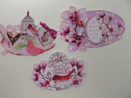 Magnolia Songbird -  Hanging Oval Plaques Trio by Wayne Swan