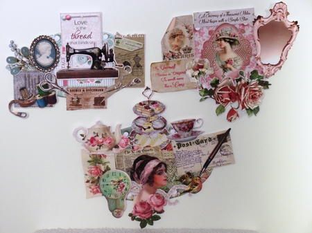 Grandmas Attic - Hanging Oval Plaques Trio by Wayne Swan