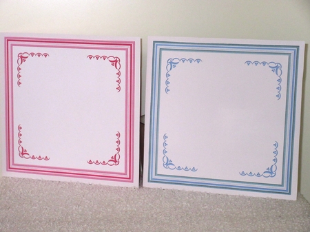 NEW BABY BOY & NEW BABY GIRL 7.5 Blue & Pink Blank Inserts by Wayne Swan