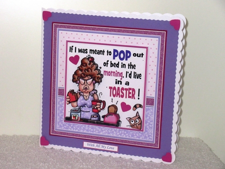 POP OUT OF BED 7.5 Humorous Decoupage & Insert Mini Kit by Wayne Swan
