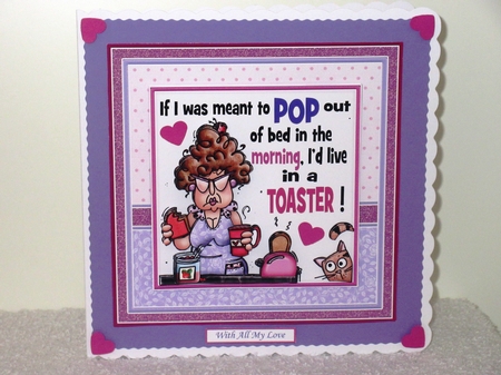 POP OUT OF BED 7.5 Humorous Decoupage & Insert Mini Kit by Wayne Swan