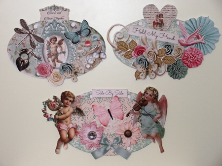 Angelic- Hanging Oval Plaques Trio by Wayne Swan
