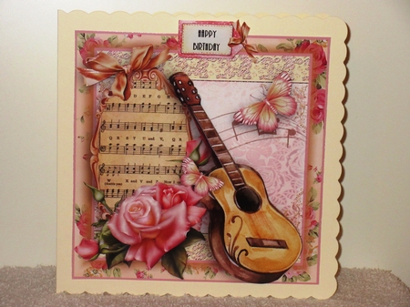 Sweet Music Guitar Card Front Kit by Wayne Swan