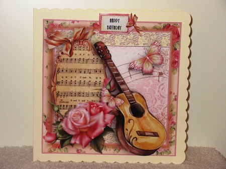 Sweet Music Guitar Card Front Kit by Wayne Swan