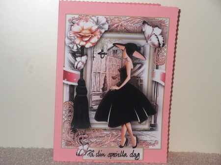 A5 Pink and Black Vintage Fashion by Wayne Swan