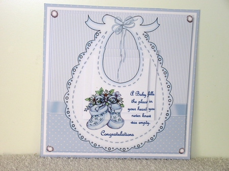 Baby Boy Bib & Bootees 2 Kit by Wayne Swan