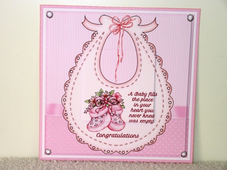 Baby Girl Bib & Bootees 2 Kit by Wayne Swan
