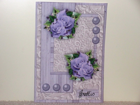 Gorgeous lavender Roses & pearls Mini Kit by Wayne Swan
