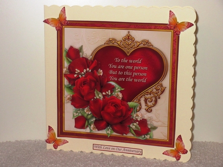 VERSES ROSES & HEARTS 7.5 Decoupage & Inserts Bumper Kit by Wayne Swan